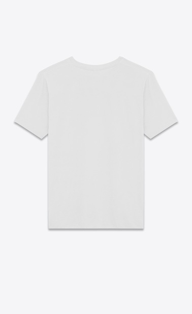 SAINT LAURENT T-Shirt & Jersey Damen Kurzärmeliges BOUCHE SAINT LAURENT Boyfriend-T-Shirt aus elfenbeinfarbenem Baumwolljersey b_V4